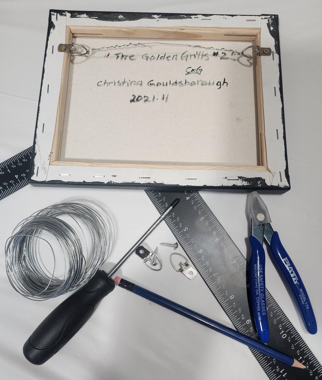 How To Install Picture Hanging Wire On Your Painted Canvas