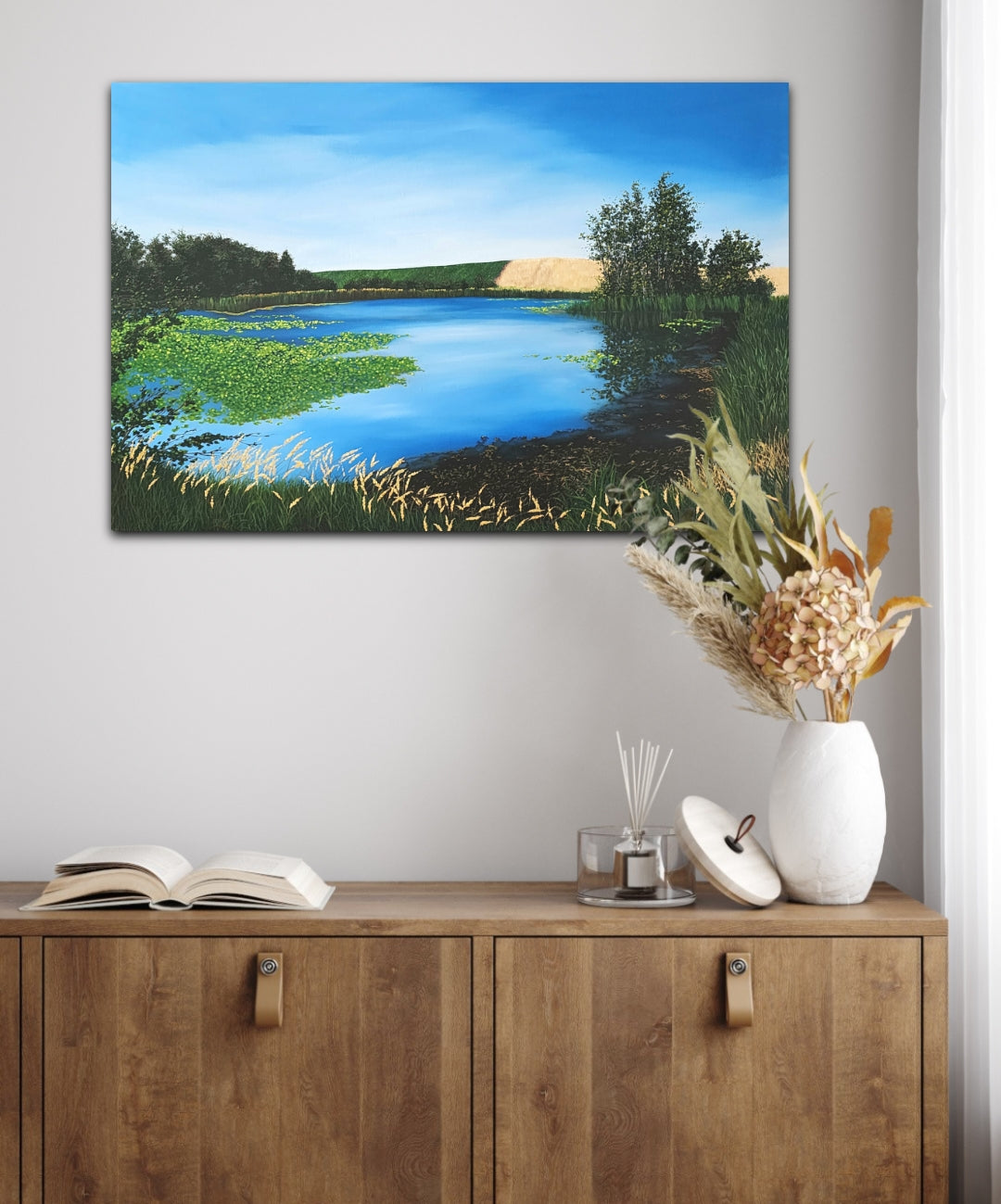 The Still Heart of Summer | Original Artwork | Landscape Painting | 24"x36" | Oil On Canvas