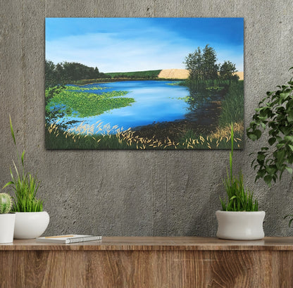 The Still Heart of Summer | Original Artwork | Landscape Painting | 24"x36" | Oil On Canvas