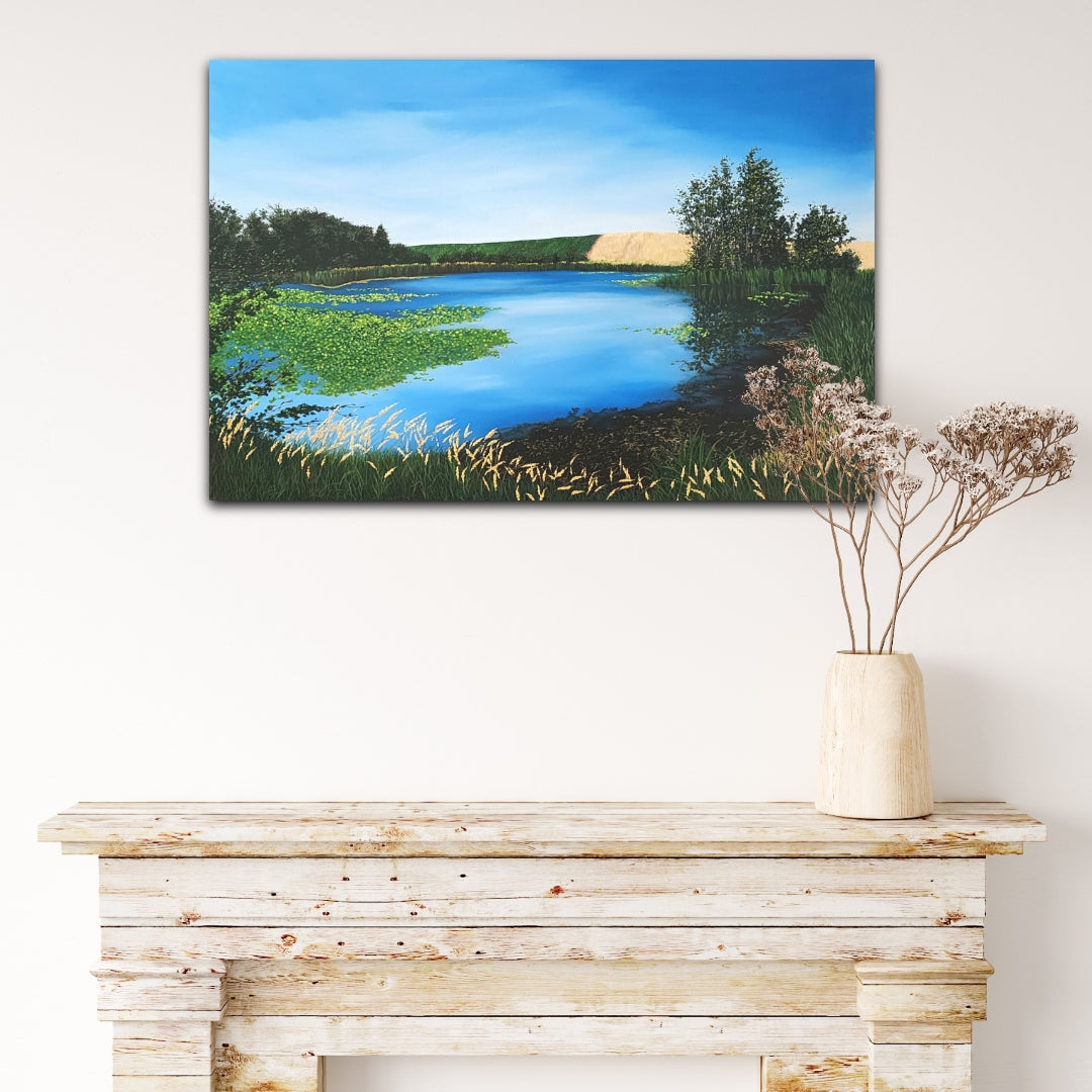 The Still Heart of Summer | Original Artwork | Landscape Painting | 24"x36" | Oil On Canvas