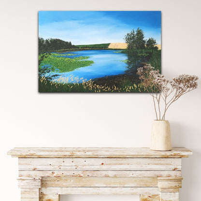 The Still Heart of Summer | Original Artwork | Landscape Painting | 24"x36" | Oil On Canvas