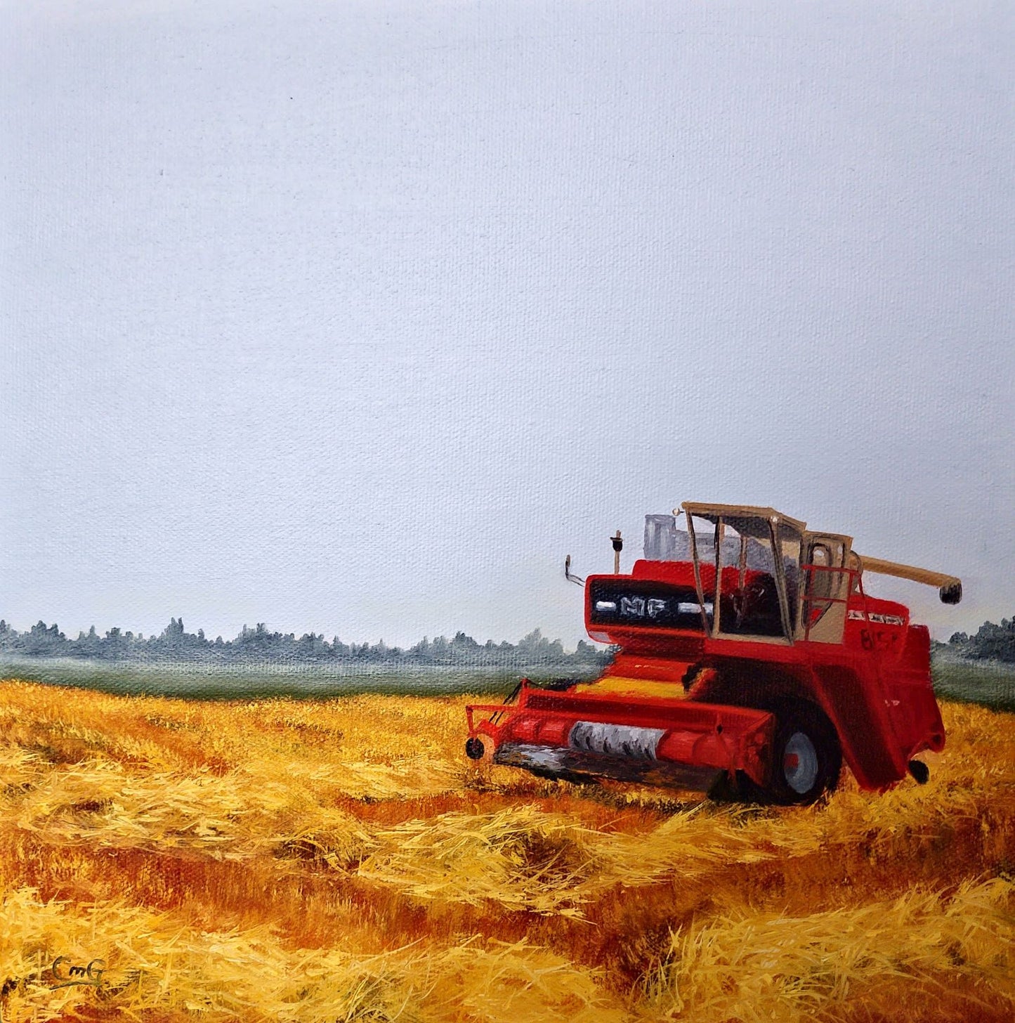 Reaping The Harvest | Original Artwork | Landscape Painting | 10"x10" | Oil On Canvas