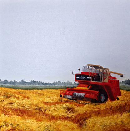 Reaping The Harvest | Original Artwork | Landscape Painting | 10"x10" | Oil On Canvas