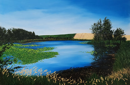 The Still Heart of Summer | Original Artwork | Landscape Painting | 24"x36" | Oil On Canvas