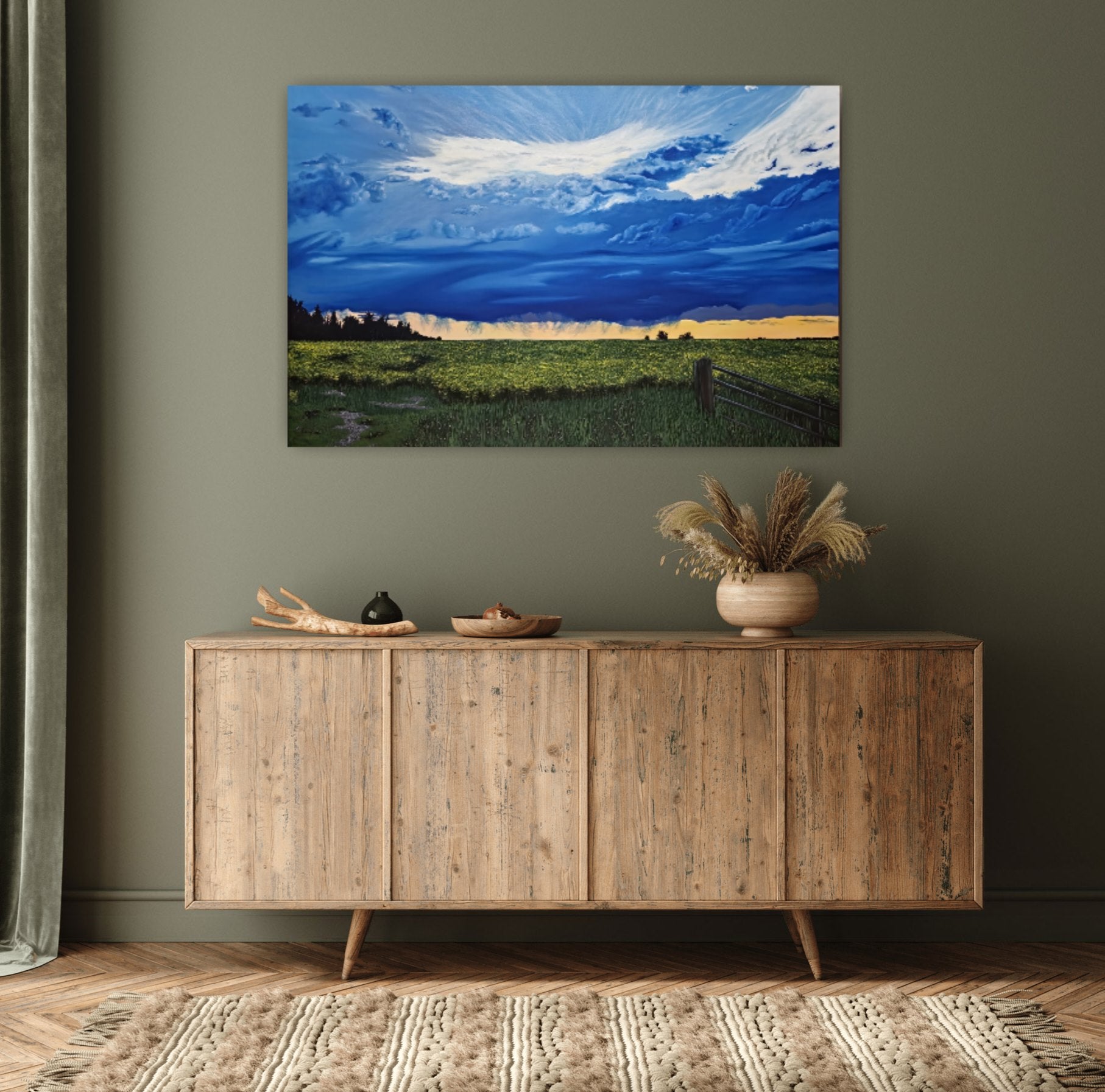 Canola Field At Dusk | Original Artwork | Landscape Painting | 24