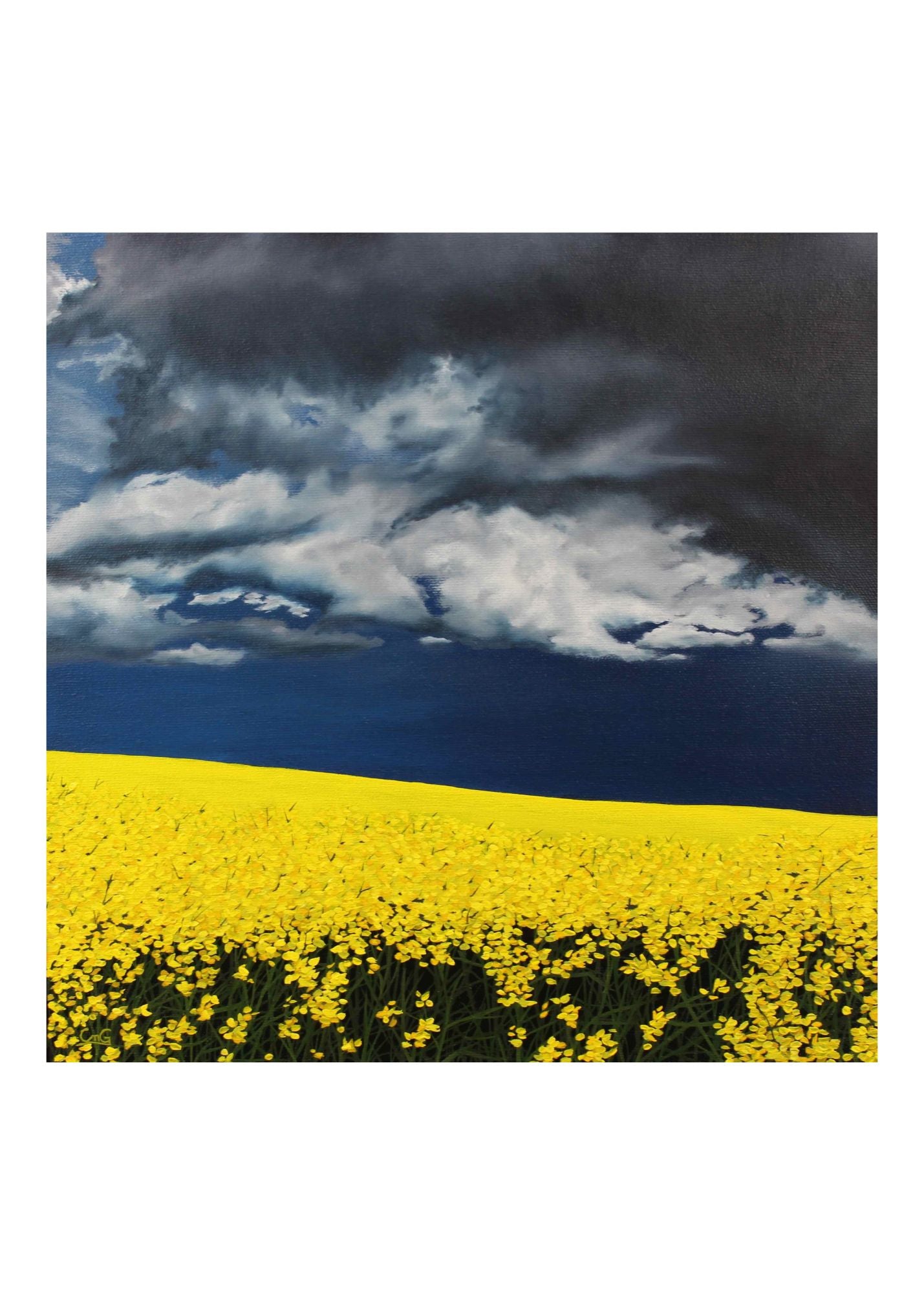 Beauty Before The Storm Original Art Greeting Card