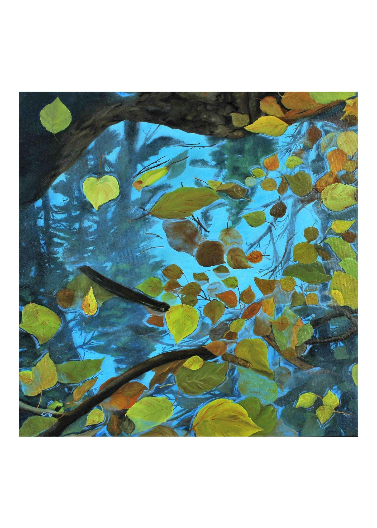 Fall In Love Original Art Greeting Card