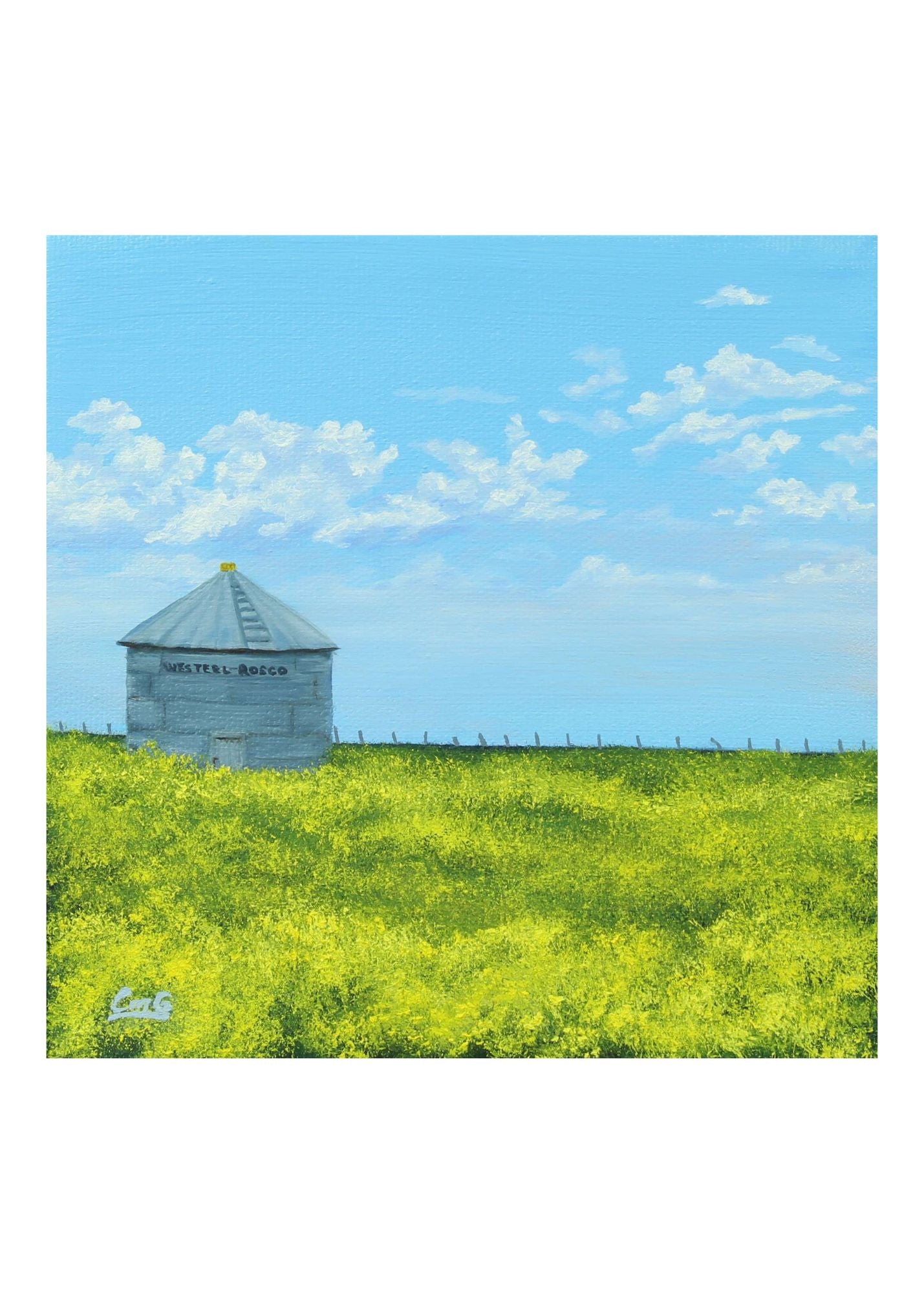 Solo Silo Original Art Greeting Card