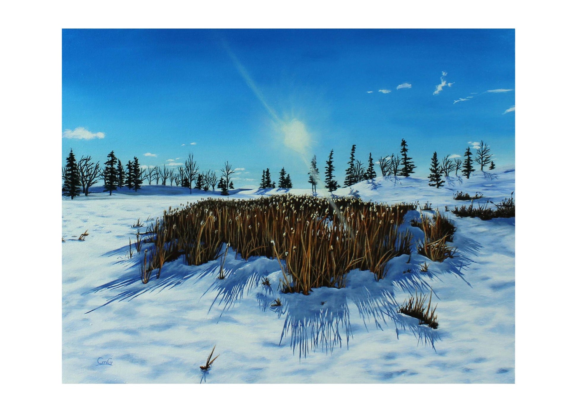 Winter Abundance Original Art Greeting Card